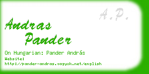 andras pander business card